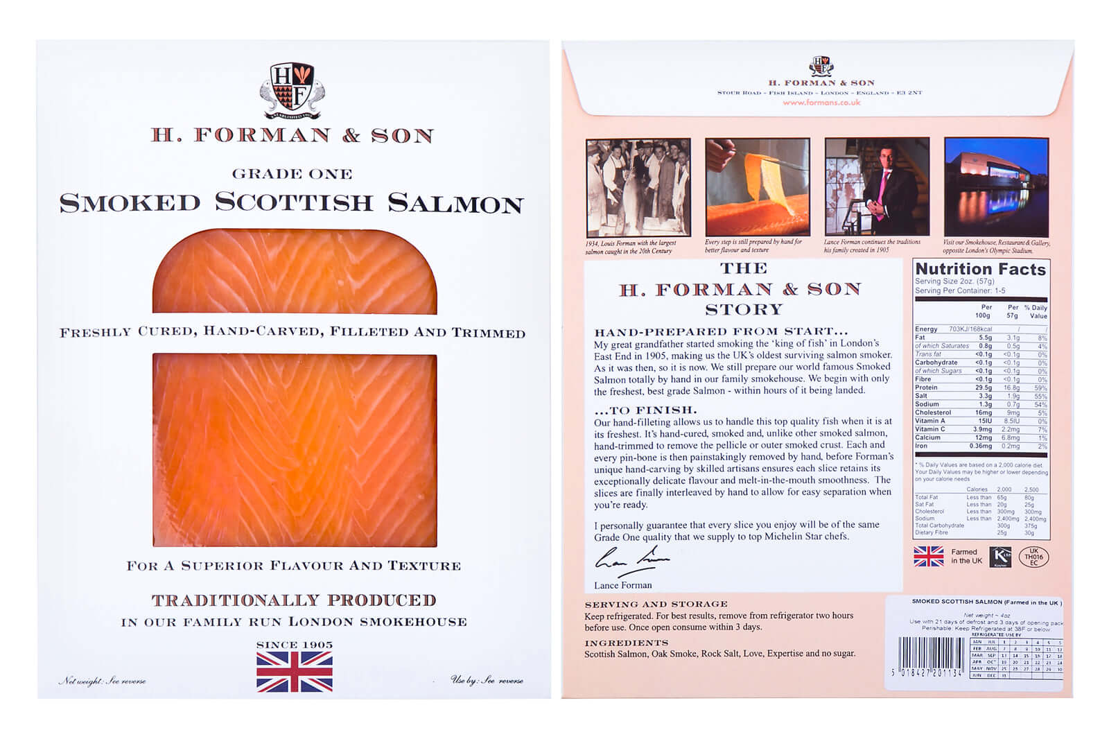 Scottish Smoked Salmon - H. Forman "London Cure"