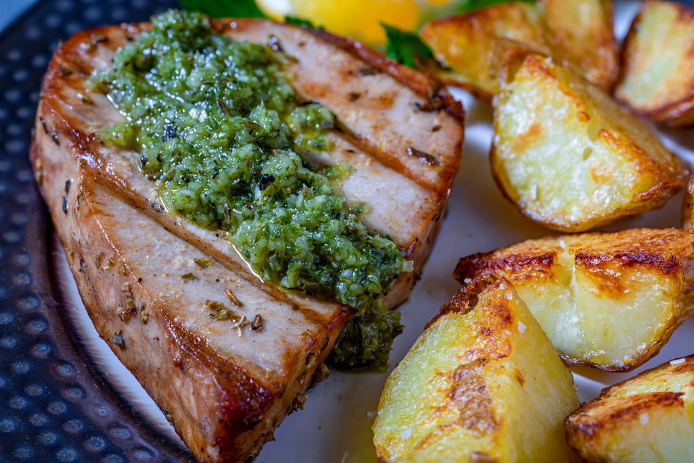 Grilled Tuna Steaks with Chimichurri