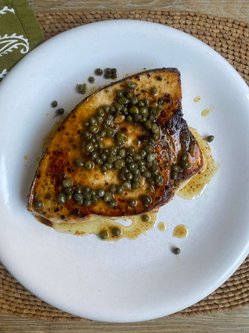 One Pan Swordfish Piccata