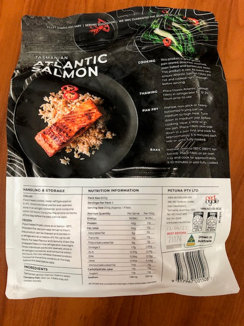 Atlantic Salmon Portions FZN (Petuna)