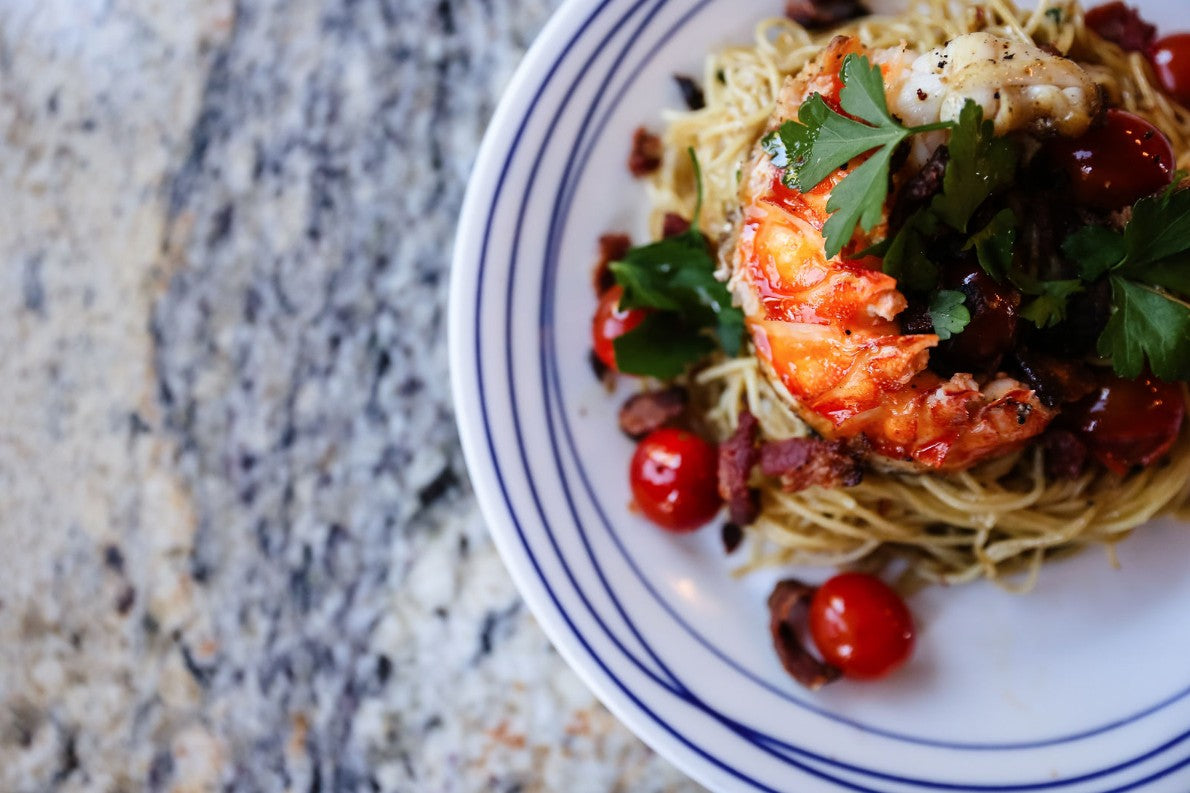 California spiny lobster plated