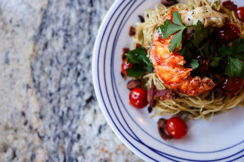 California spiny lobster plated