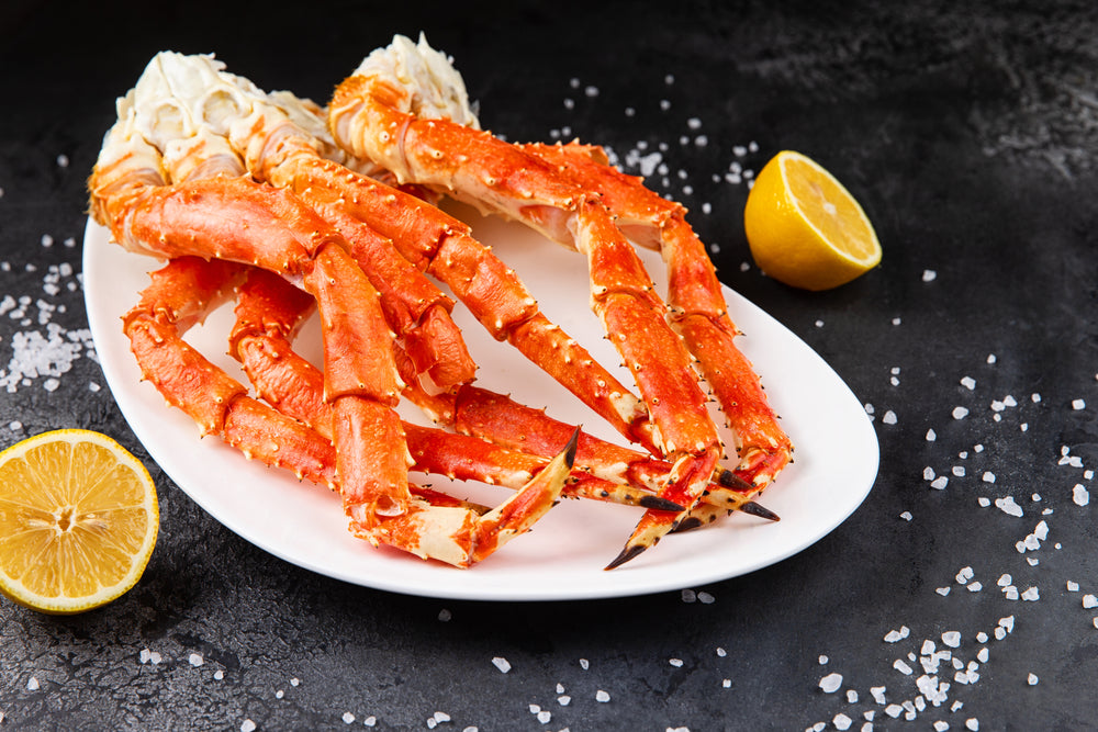 plate of king crab legs