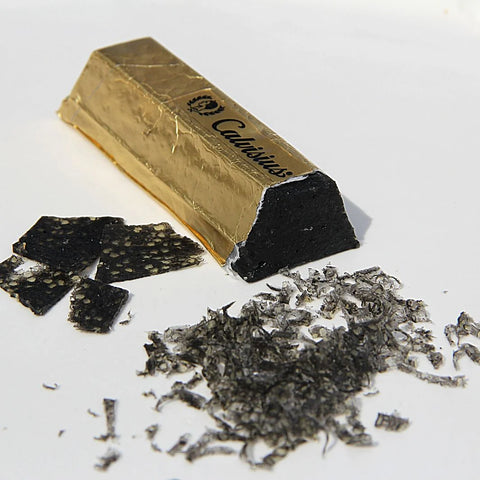 Pressed caviar bar and shavings