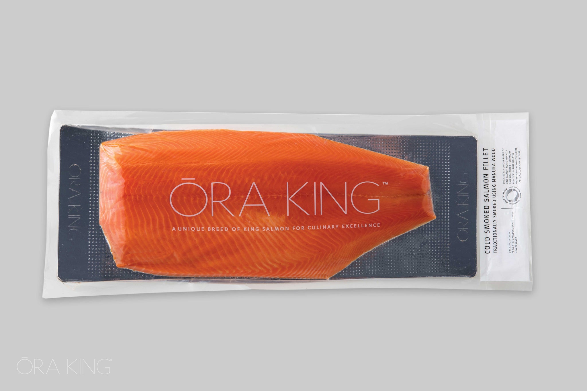 fillet of ora king smoked salmon in package

